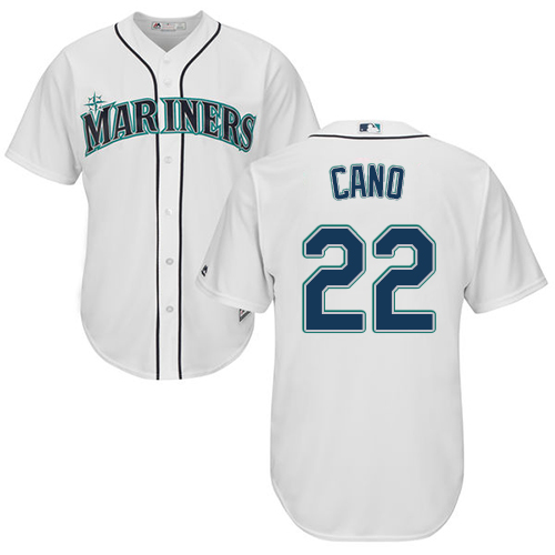 Mariners #22 Robinson Cano White Cool Base Stitched Youth MLB Jersey